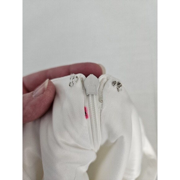 Betsey Johnson White Sheath Mini Dress Open Back Vintage Sz 10 See Measurements - Picture 10 of 10